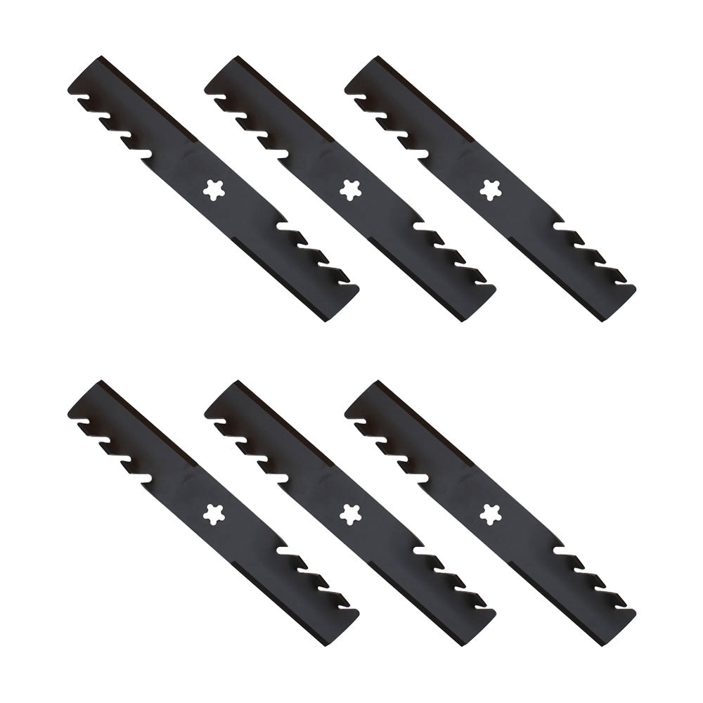 Qty 6: Toothed Mulching Blade Fits Yazoo/Kees Replaces 539 113425