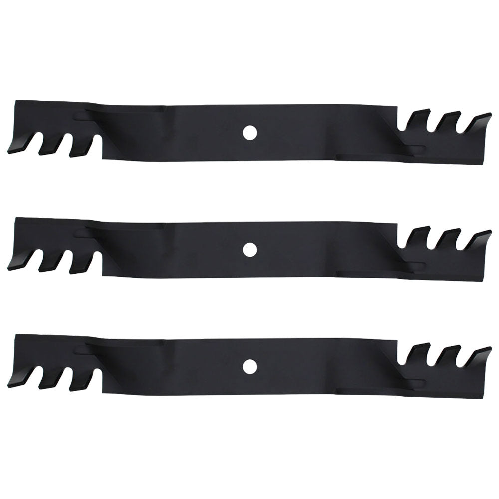 Pack of (3) Wavy Mulching Blades 21" x 5/8" Fits Numerous Makes & Models
