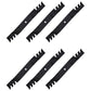 6PK of 21" x 5/8" Wavy Mulching Blade (2) Blades- 42"cut & (3) Blades - 61" cut
