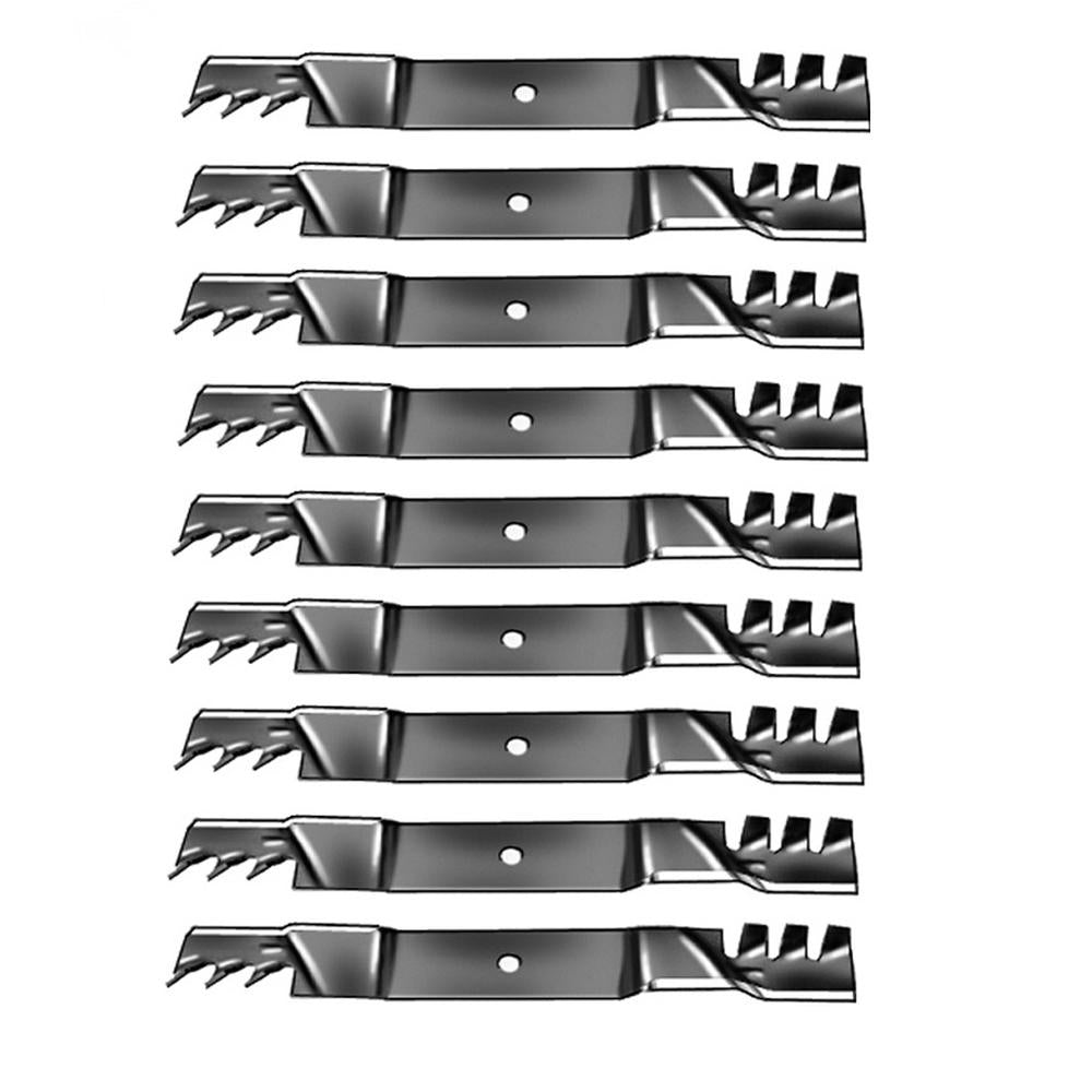 9PK of 21" x 5/8" Wavy Mulching Blade (2) Blades- 42"cut & (3) Blades - 61" cut