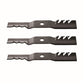 Qty 3: High Lift Mower Blade - Toothed Fits Troy Bilt Replaces 742-04416