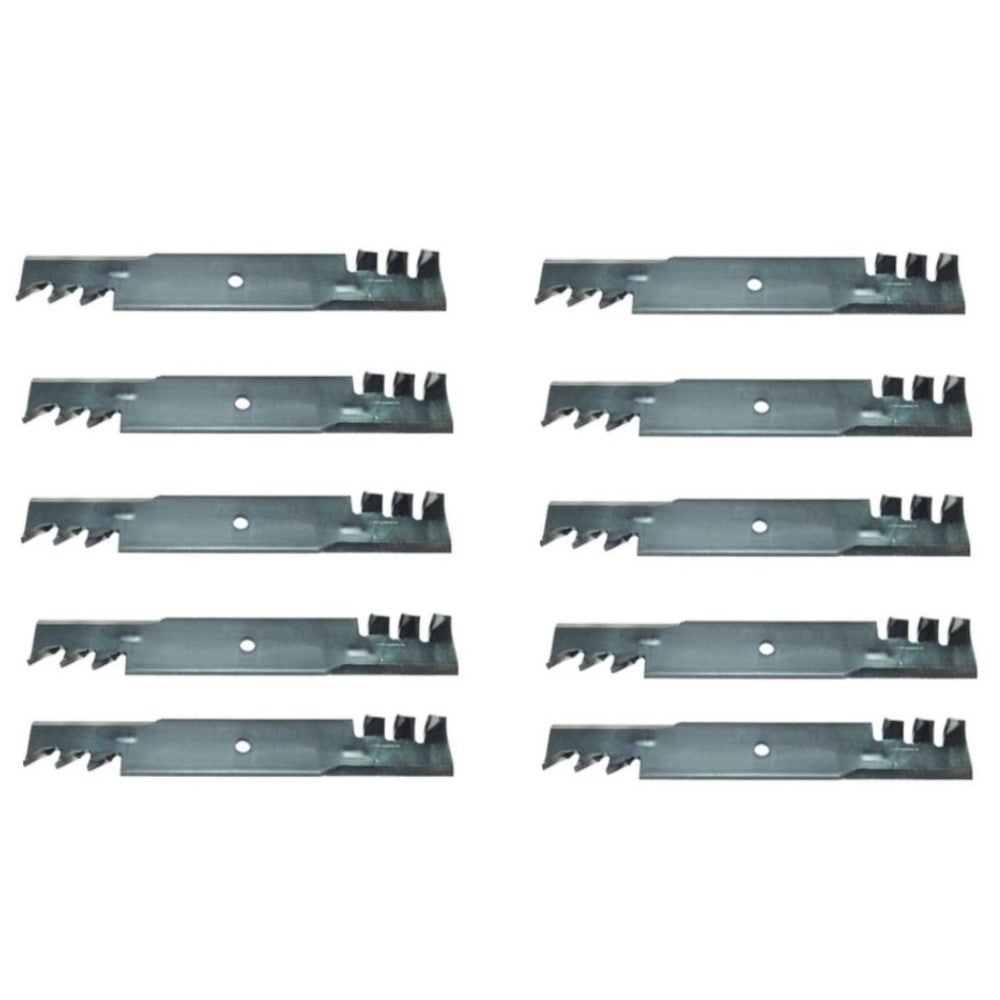 Qty 10: Heavy Duty Toothed Mulching Blade Fits John Deere Replaces AM104489