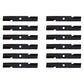 Qty. 12: Notched Mower Blade  Fits Exmark Replaces 103-6381