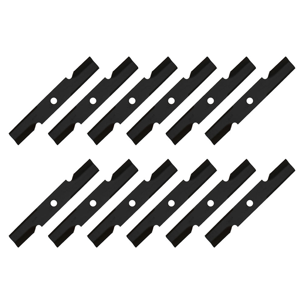 Qty. 12: Notched Mower Blade  Fits Exmark Replaces 103-6381