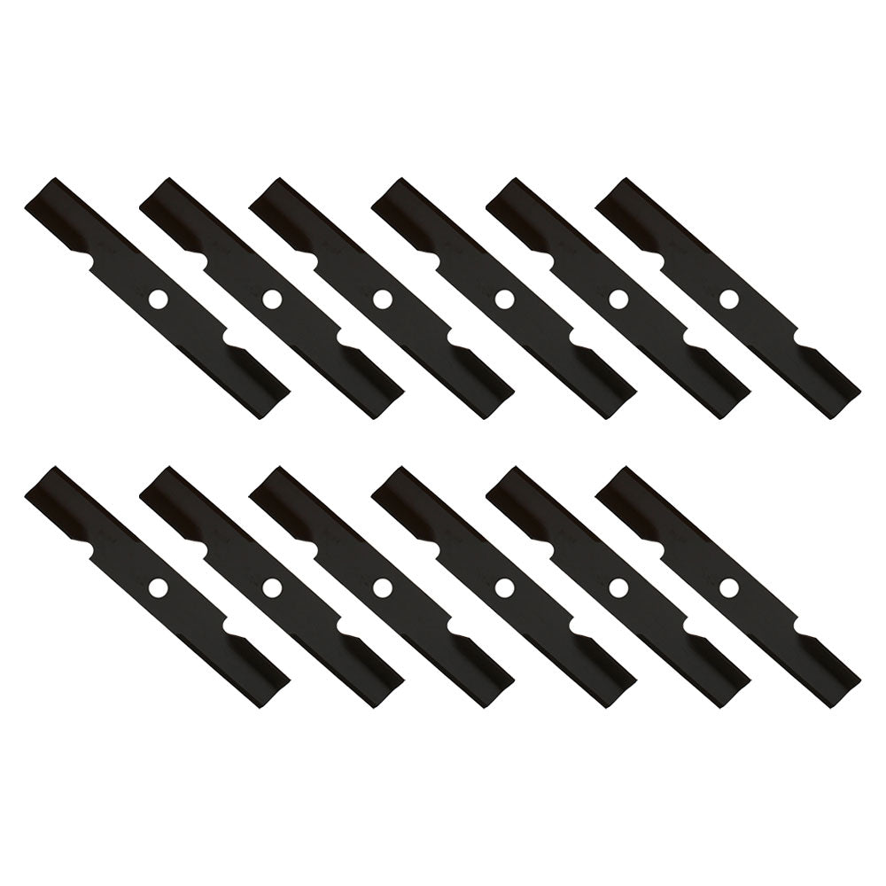 Qty. 12: Notched Mower Blade  Fits Exmark Replaces 103-6381