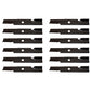 Qty. 12: Notched Mower Blade  Fits Toro Replaces 109-6872