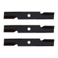 Set of 3 Heavy Duty XHT 48" Lawnmower Blades to fit Fits Exmark 103-6401