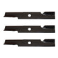 Set of 3 Heavy Duty Lawn Mower Blades Fits Exmark 48"