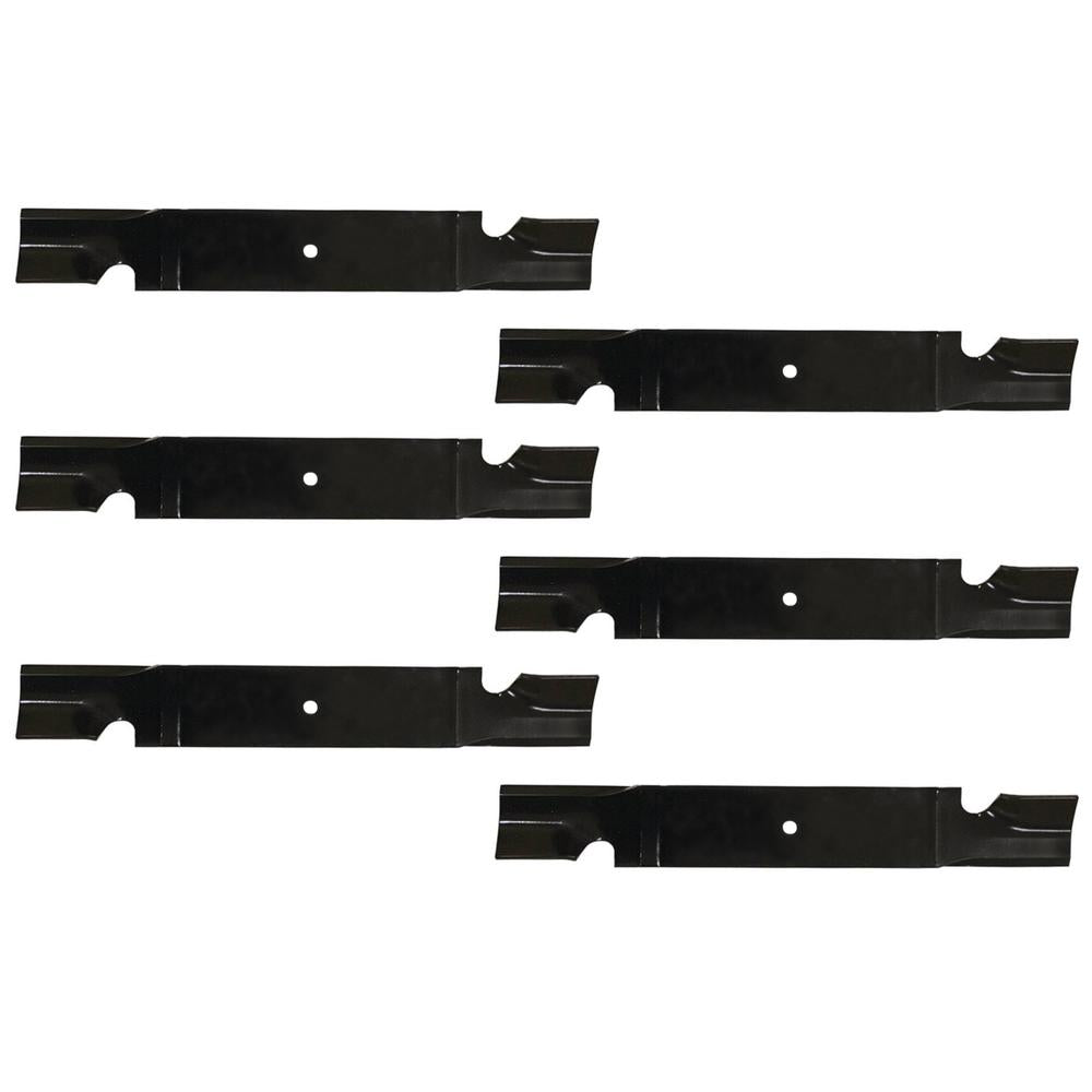 Set of 6 21" Aftermarket Notched High Lift Blades Fits Grasshopper Models 320246