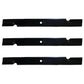72"  Notched High Lift Heavy Duty Lawn Mower Blade Set 3 Fits Ferris 22476