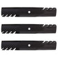 3 Pack Tooth Mulch Blade Fits Dixie Chopper 30227-50H 30227-50X