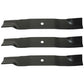 Qty 3: Non-Notched Mower Blade Fits Hustler Replaces 50-2205