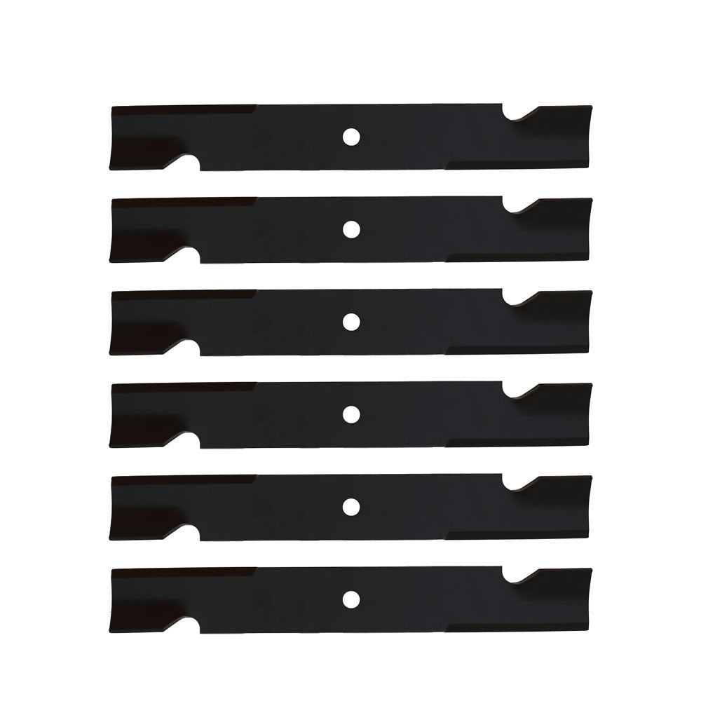 Qty 6: Heavy Duty Notched High Lift Blade
 Fits Lesco Replaces 013826