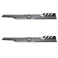 (2) Toothed Mulching Mower Blades Fits Craftsman 42" Decks Repl. 134149 422719