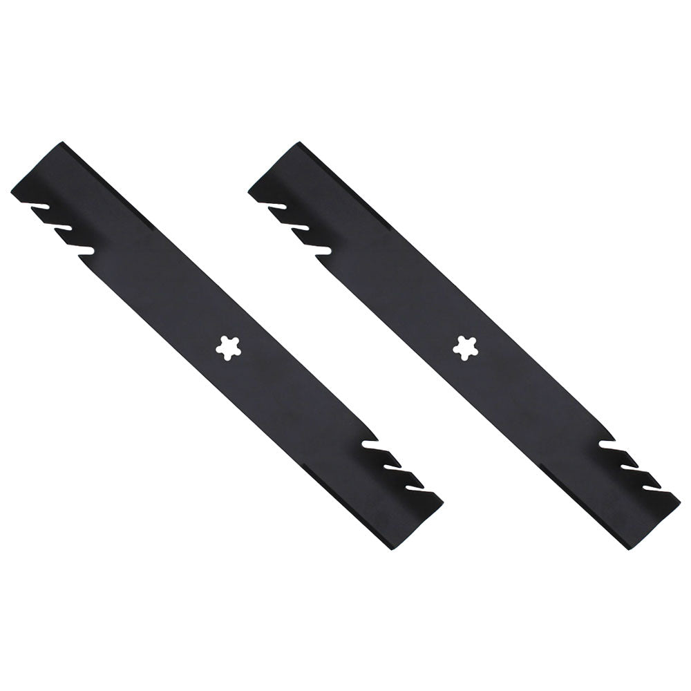 Qty 2: Toothed Mulching Blade
 Fits Mcculloch Replaces 532139775