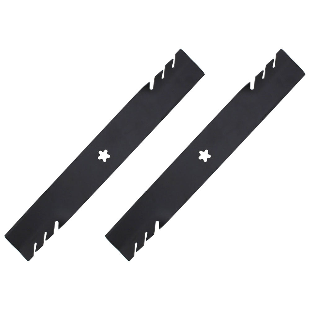 (2) Toothed Mulching Mower Blades Fits Craftsman 42" Decks Repl. 134149 422719