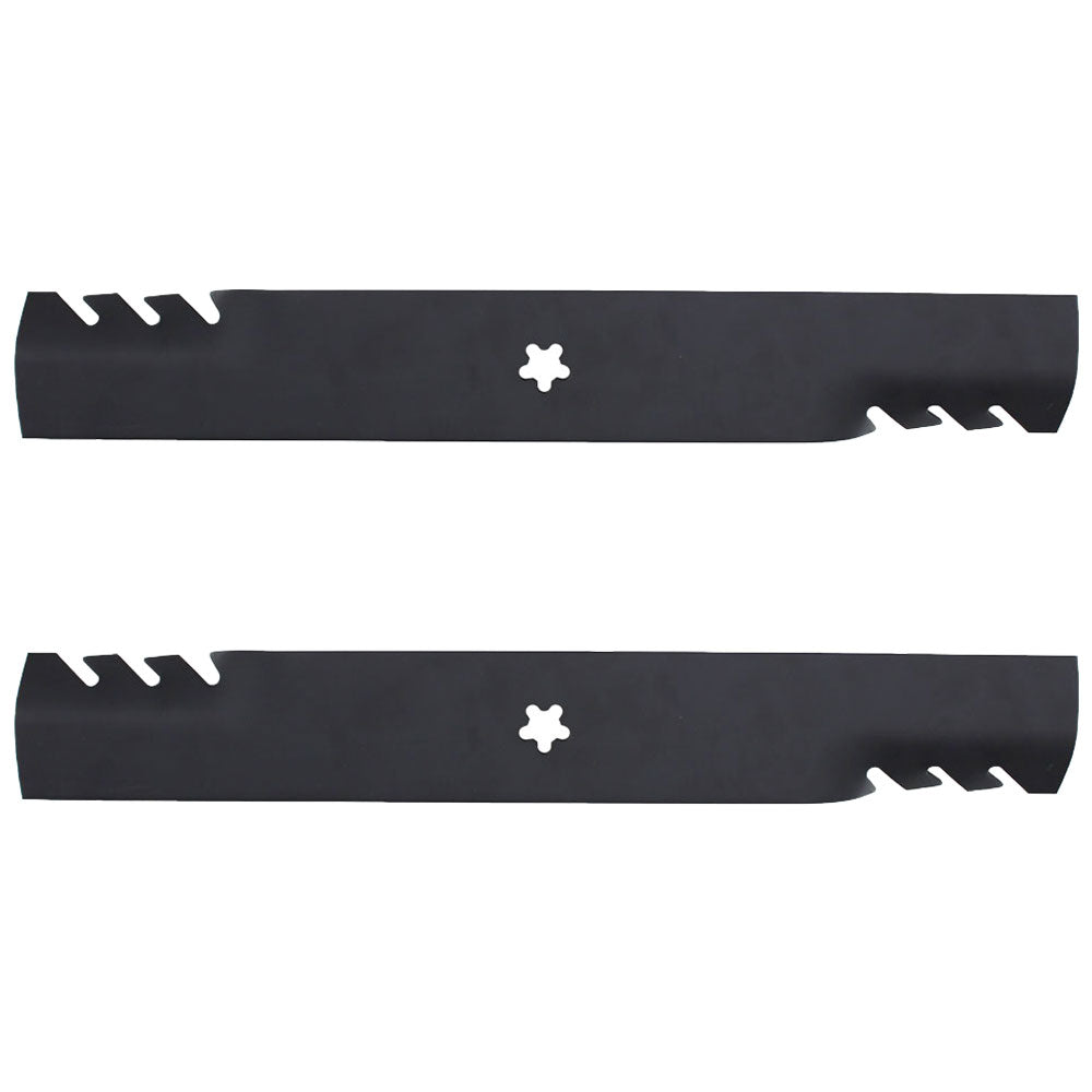(2) Toothed Mulching Mower Blades Fits Craftsman 42" Decks Repl. 134149 422719