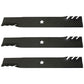 Qty 3: Toothed Mower Blades Fits AYP Replaces 127843
