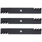 Qty 3: Toothed Mower Blades Fits AYP Replaces 127843