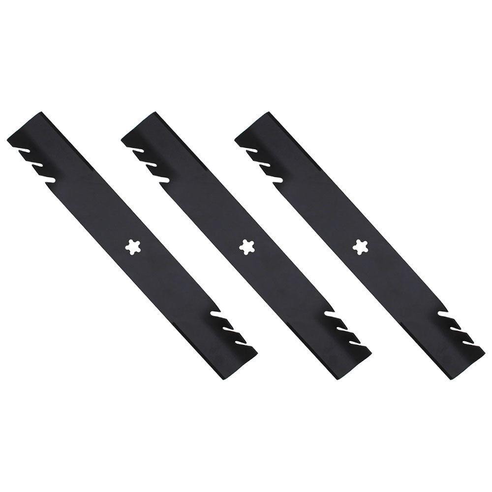 Qty 3: Toothed Mower Blades Fits Craftsman Replaces 127843