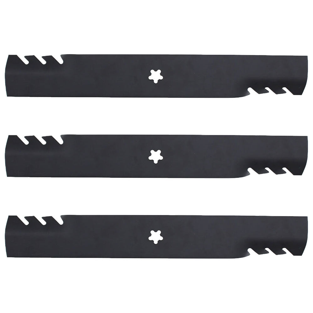 Qty 3: Toothed Mower Blades Fits Mcculloch Replaces 532139775