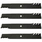 Qty 4: Toothed Mower Blades Fits Husqvarna Replaces 113312X