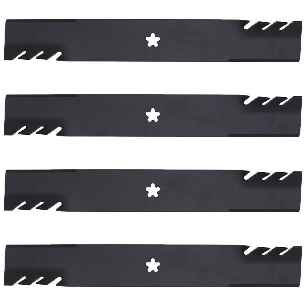 (4) Toothed Mulching Mower Blades fits Dixon 42" Decks Replaces 539119852