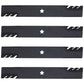 (4) Toothed Mulching Mower Blades fits Jonsered 42" Decks Replaces 532138971