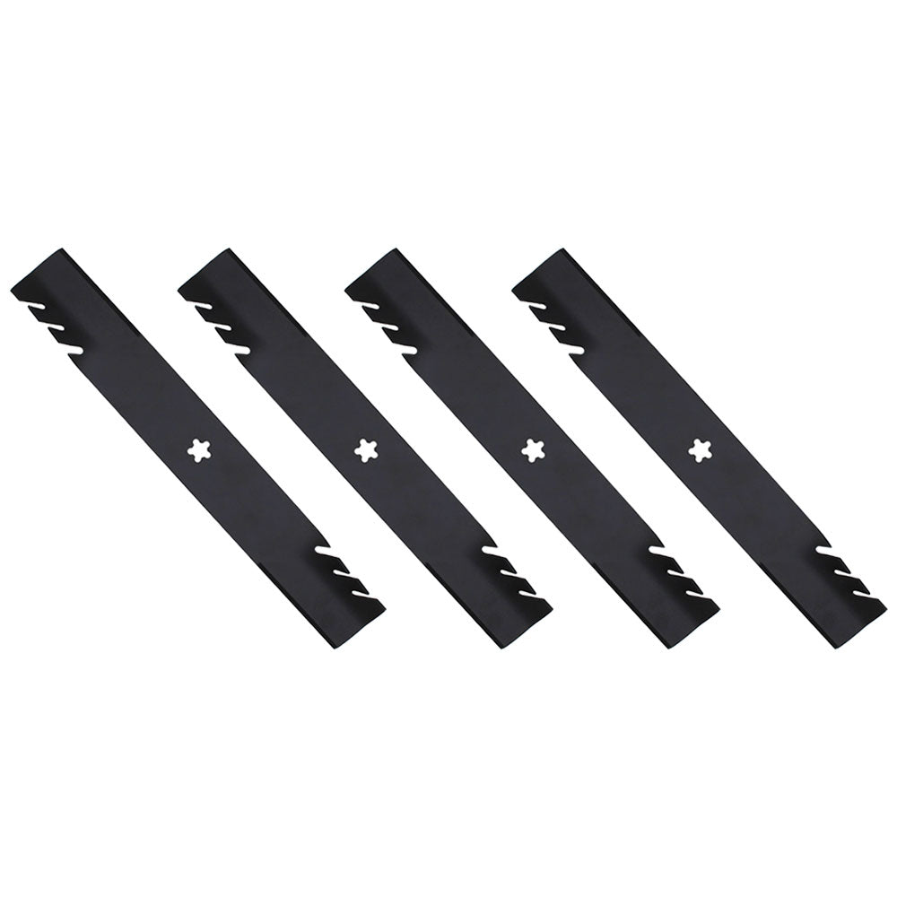 Qty 4: Toothed Mower Blades Fits Husqvarna Replaces 113312X