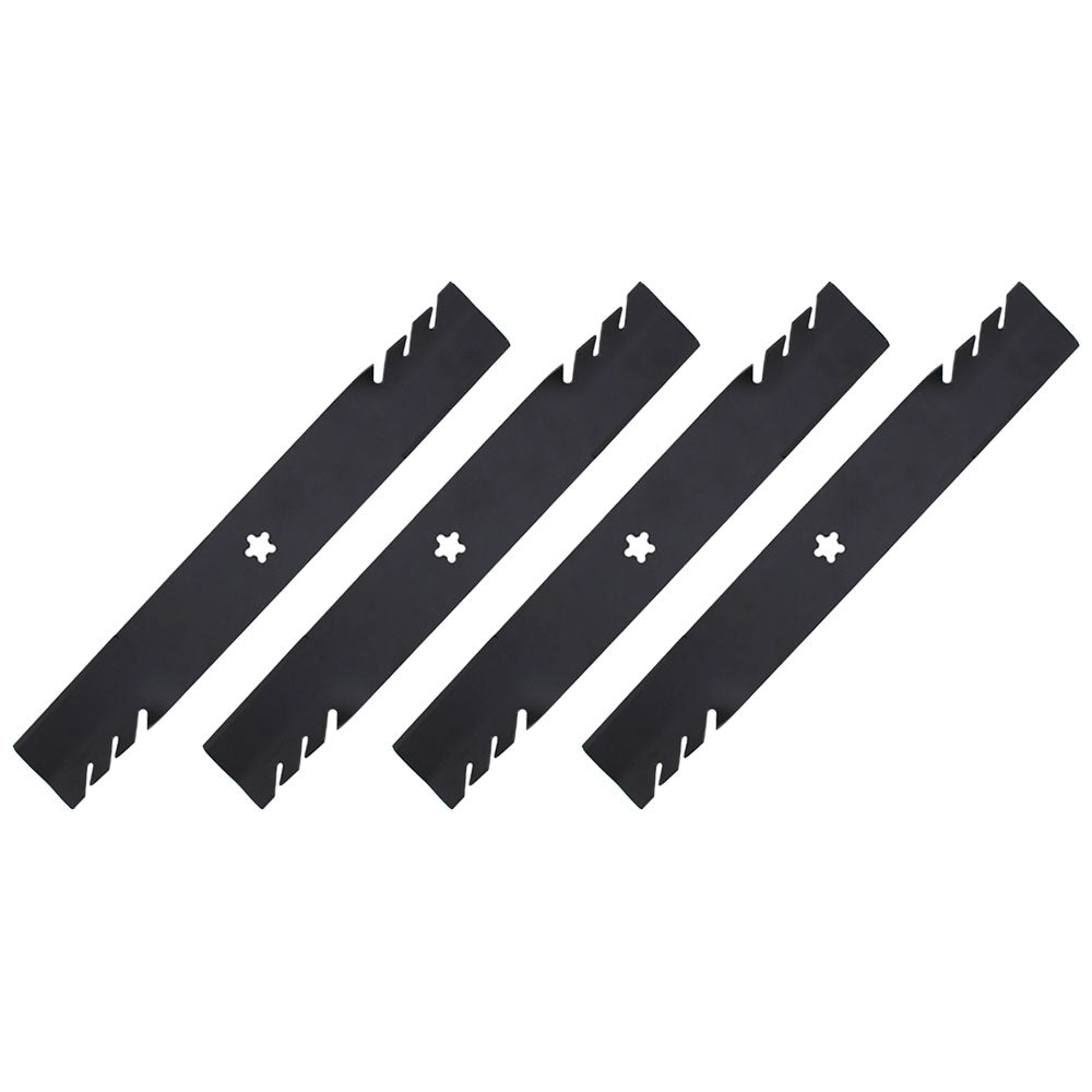 (4) Toothed Mulching Mower Blades Fits Craftsman 42" Decks Repl. 134149 422719