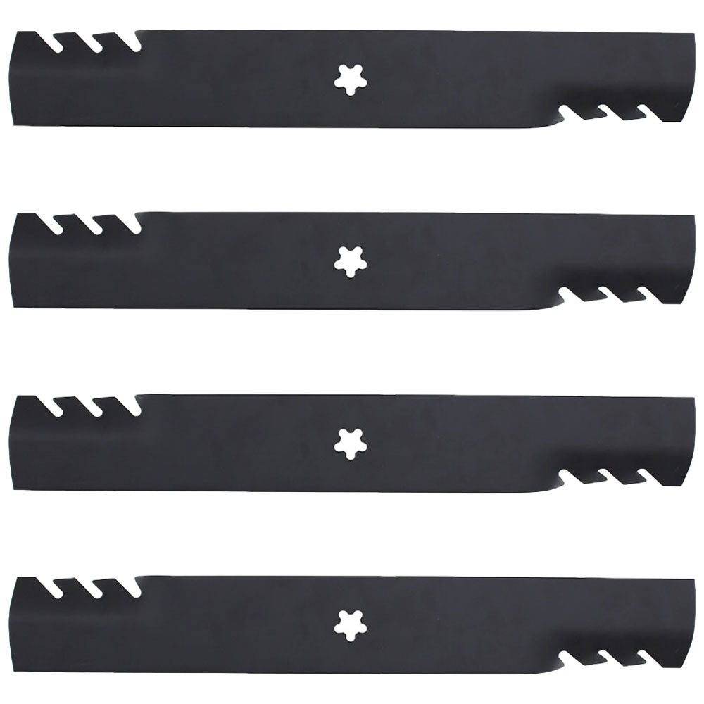 Qty 4: Toothed Mower Blades Fits AYP Replaces 127843