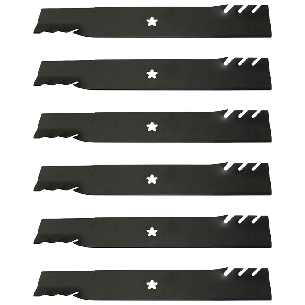Qty 6: Toothed Mower Blades Fits Husqvarna Replaces 113312X