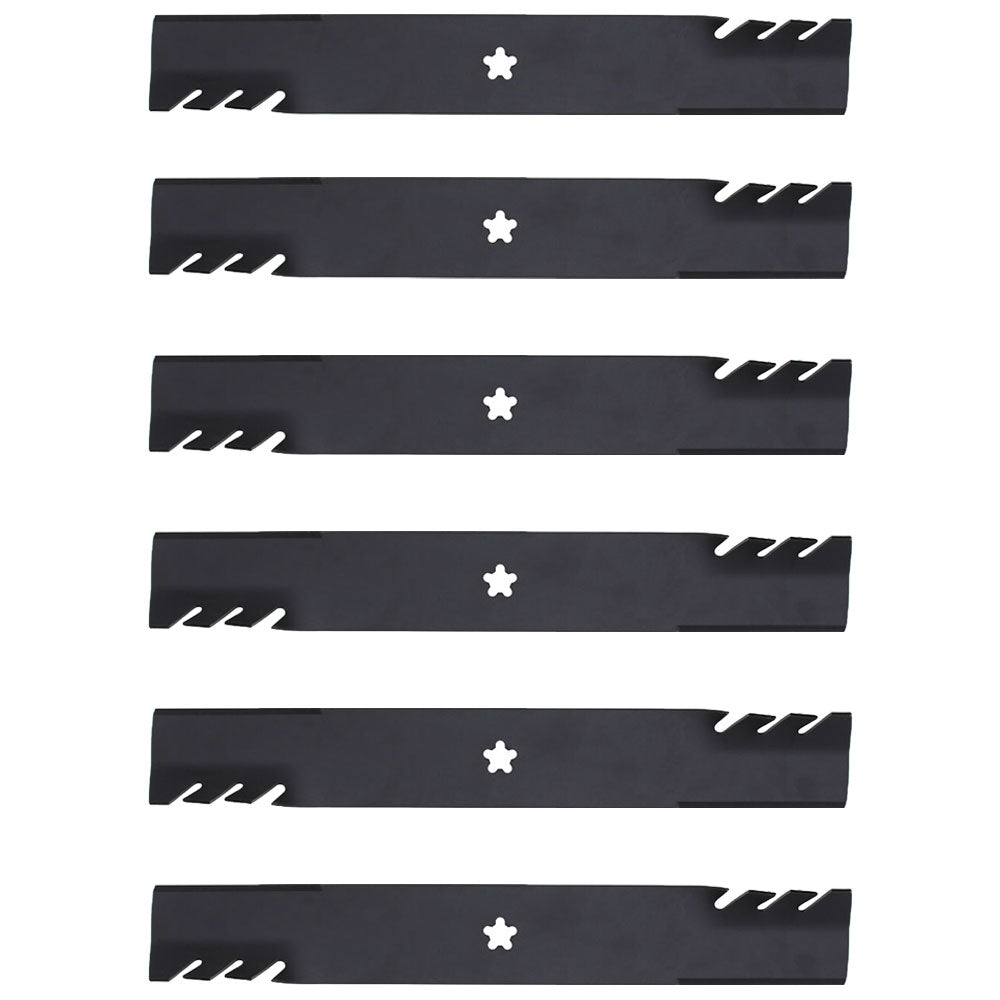 Qty 6: Toothed Mower Blades Fits AYP Replaces 127843