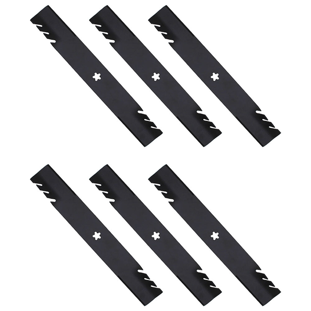 Qty 6: Toothed Mower Blades Fits Husqvarna Replaces 113312X