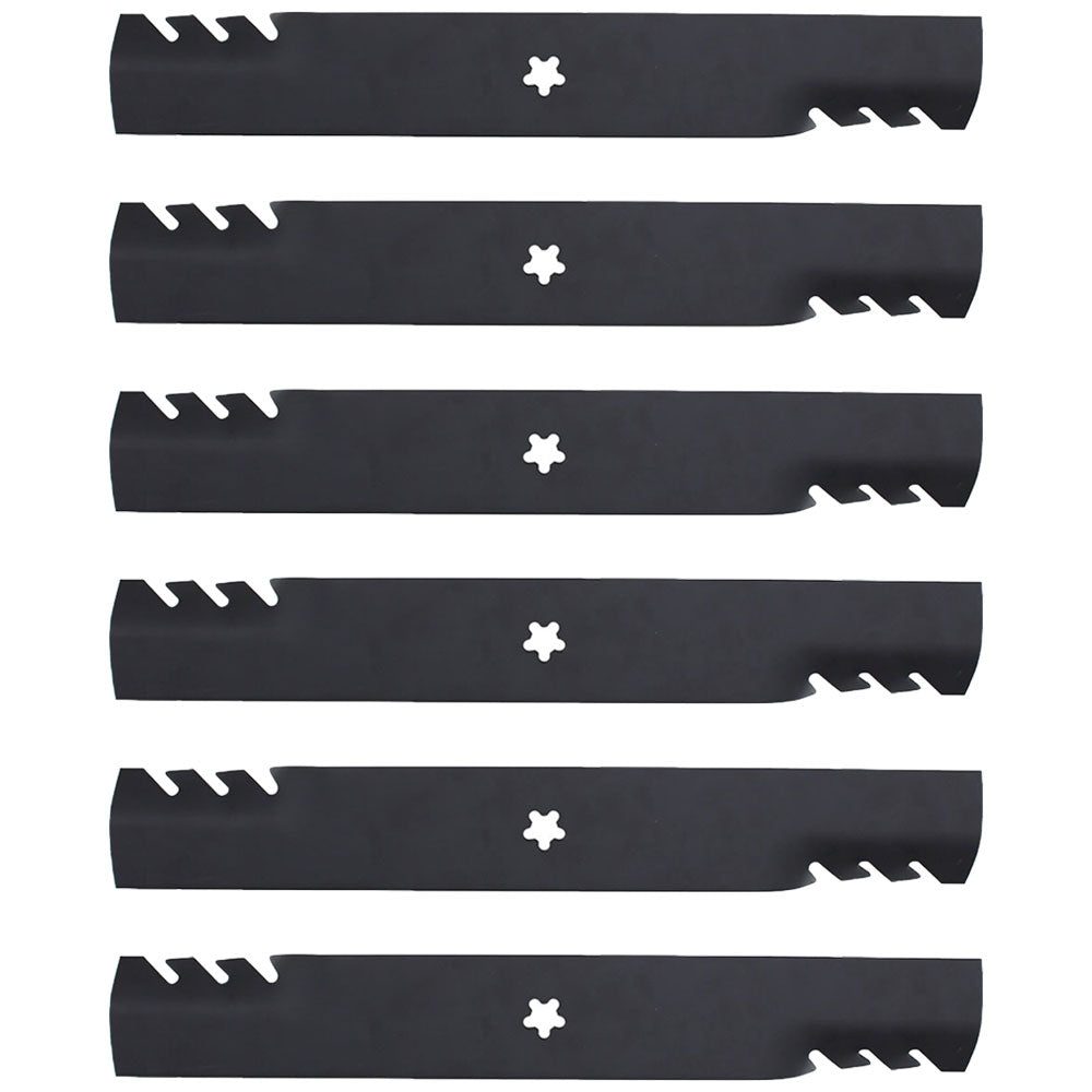 Qty 6: Toothed Mower Blades Fits Craftsman Replaces 127843