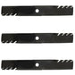 Qty 3: Toothed Mulch Mower Blades Fits Exmark Replaces 103-6383