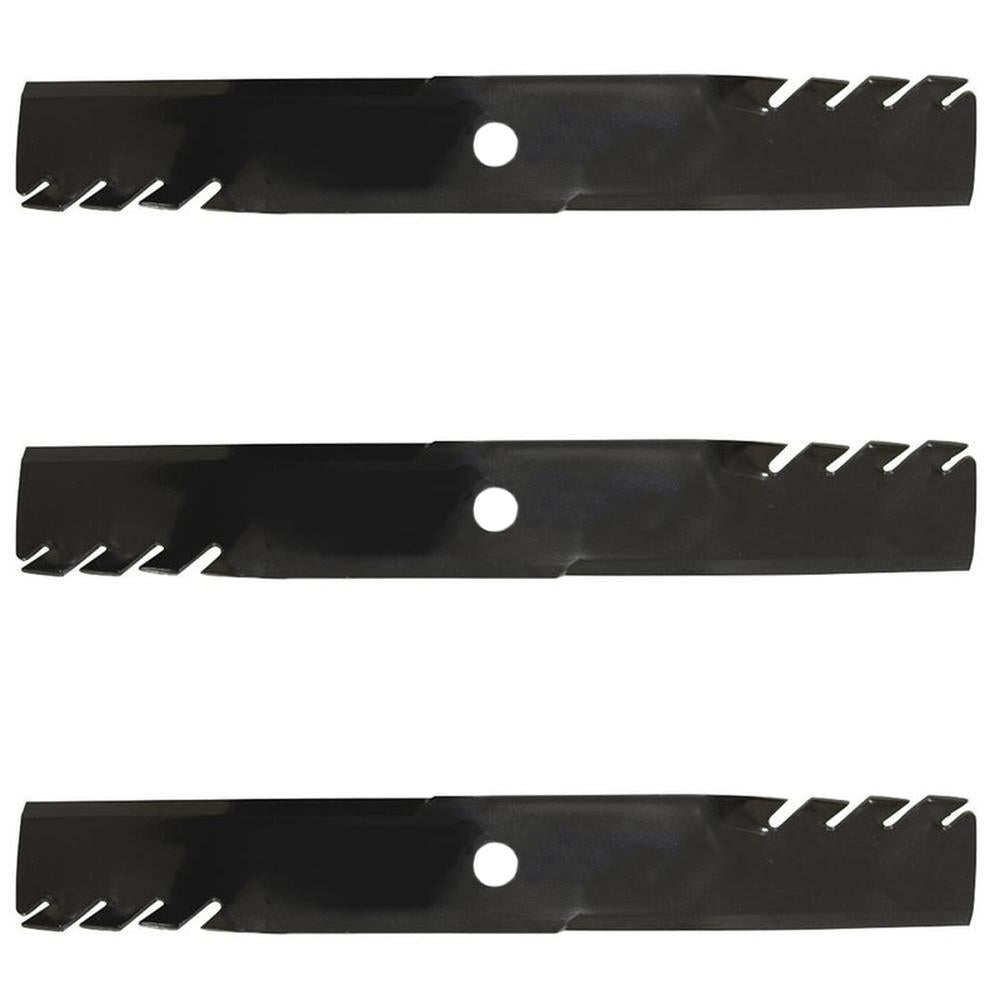 Qty 3: Toothed Mulch Mower Blades Fits Exmark Replaces 103-6383