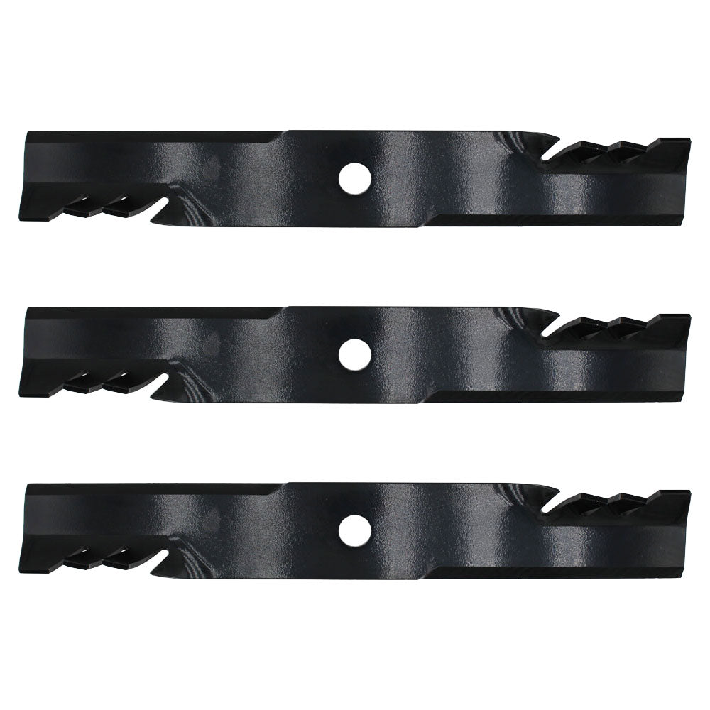 Qty 3: Toothed Mulch Mower Blades Fits Exmark Replaces 103-6383