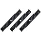 Qty 3: Toothed Mulch Mower Blades Fits Exmark Replaces 103-6383