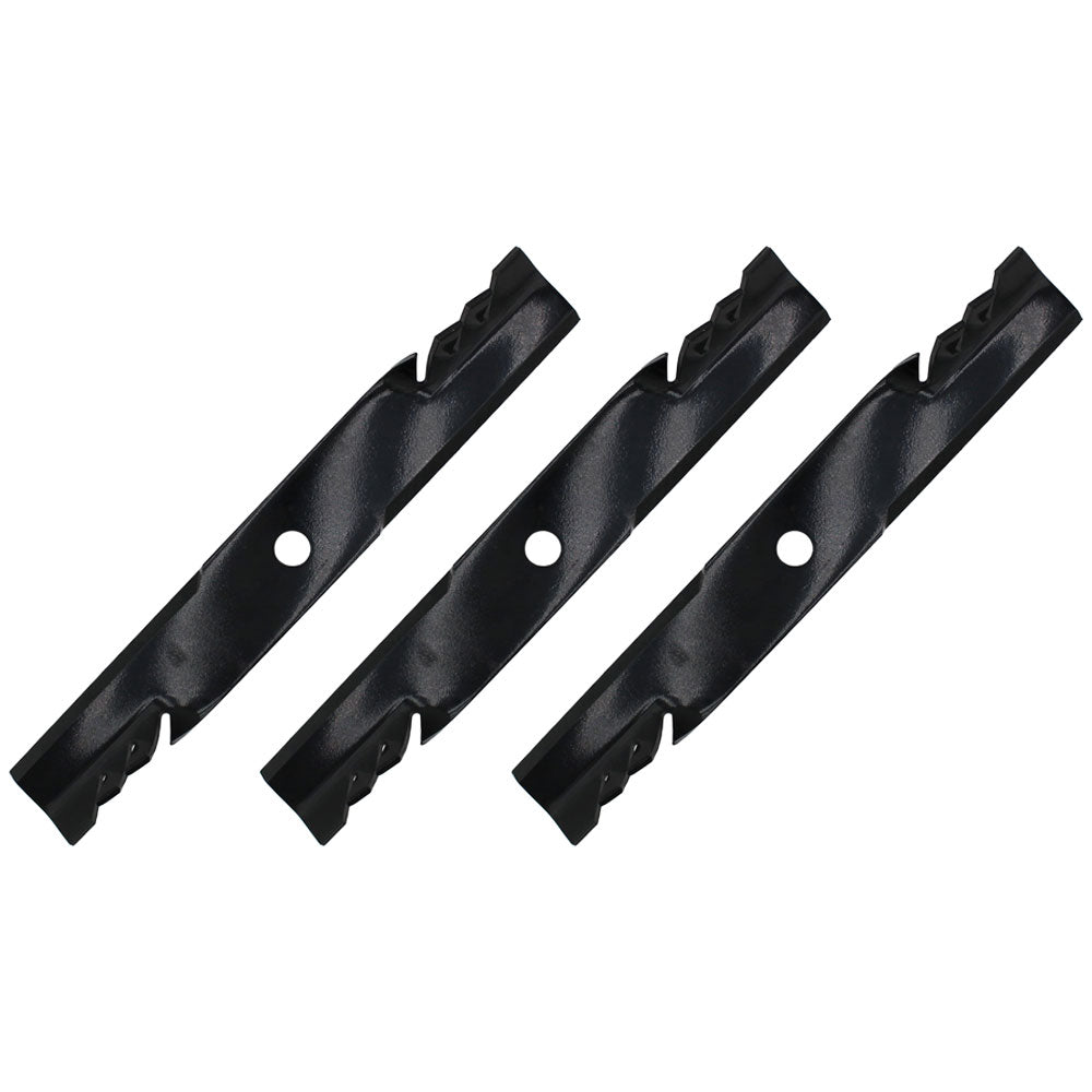 Qty 3: Toothed Mulch Mower Blades Fits Exmark Replaces 103-6383
