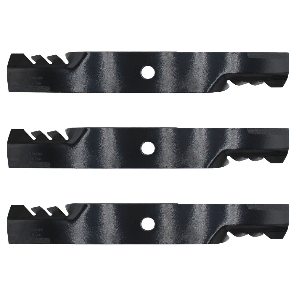 Qty 3: Toothed Mulch Mower Blades Fits Exmark Replaces 103-6383