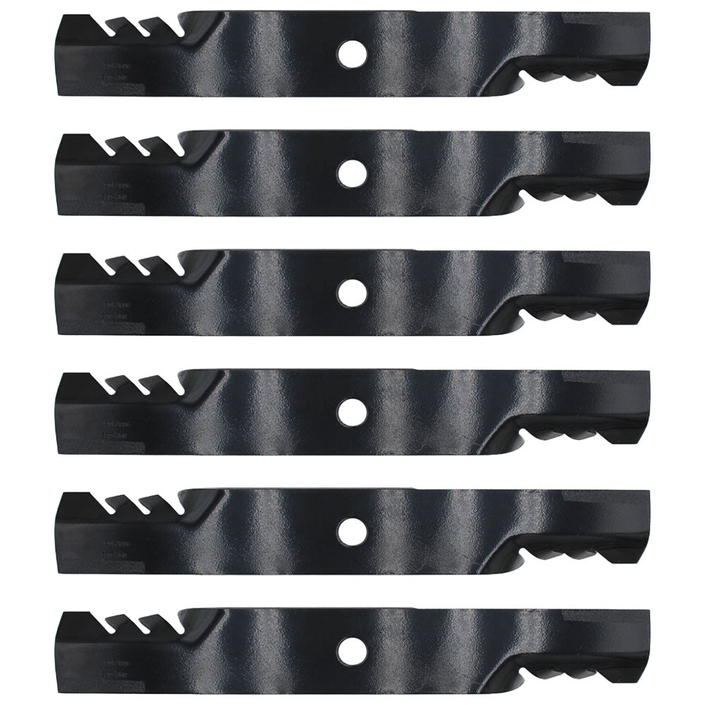 Qty 6: Toothed Mulch Mower Blades Fits Exmark Replaces 103-6383