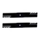 Qty 2: Heavy Duty Toothed Mower Blade
 Fits Bobcat Replaces 112111-02
