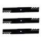 Qty 3: Heavy Duty Toothed Mower Blade Fits Scag Replaces 48108