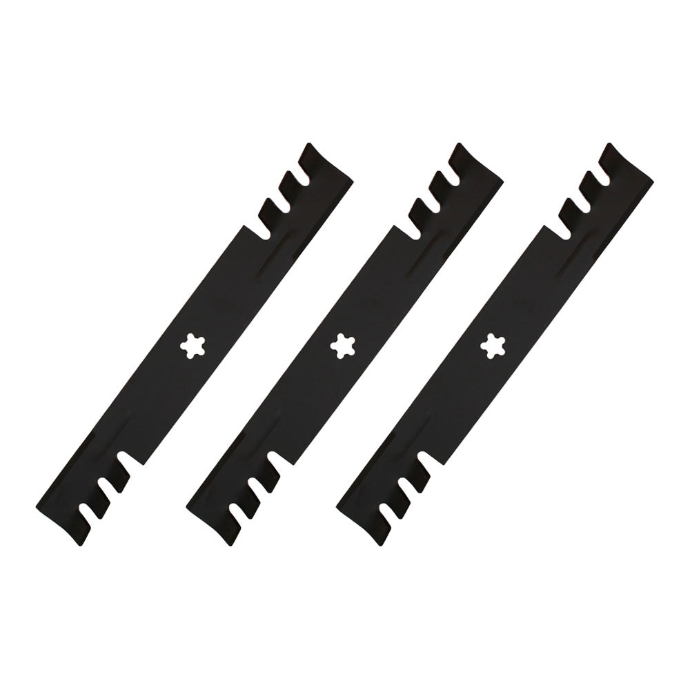 Qty 3: Toothed Mulching Mower Blade Fits Dixon Replaces 539112079