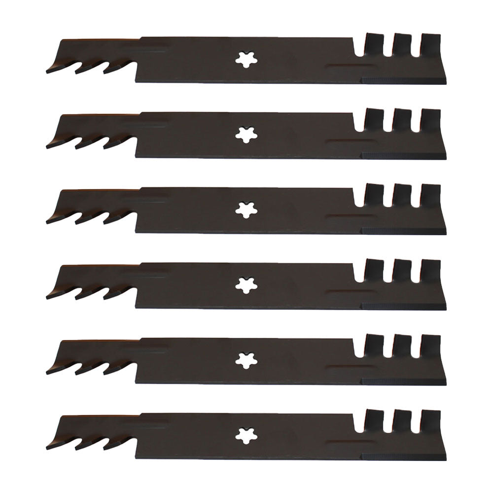 Qty: 6 Toothed Mulching Mower Blade Fits Dixon Replaces 539112079