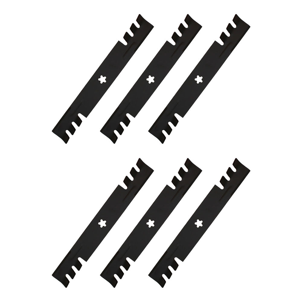 Qty: 6 Toothed Mulching Mower Blade Fits Dixon Replaces 539112079