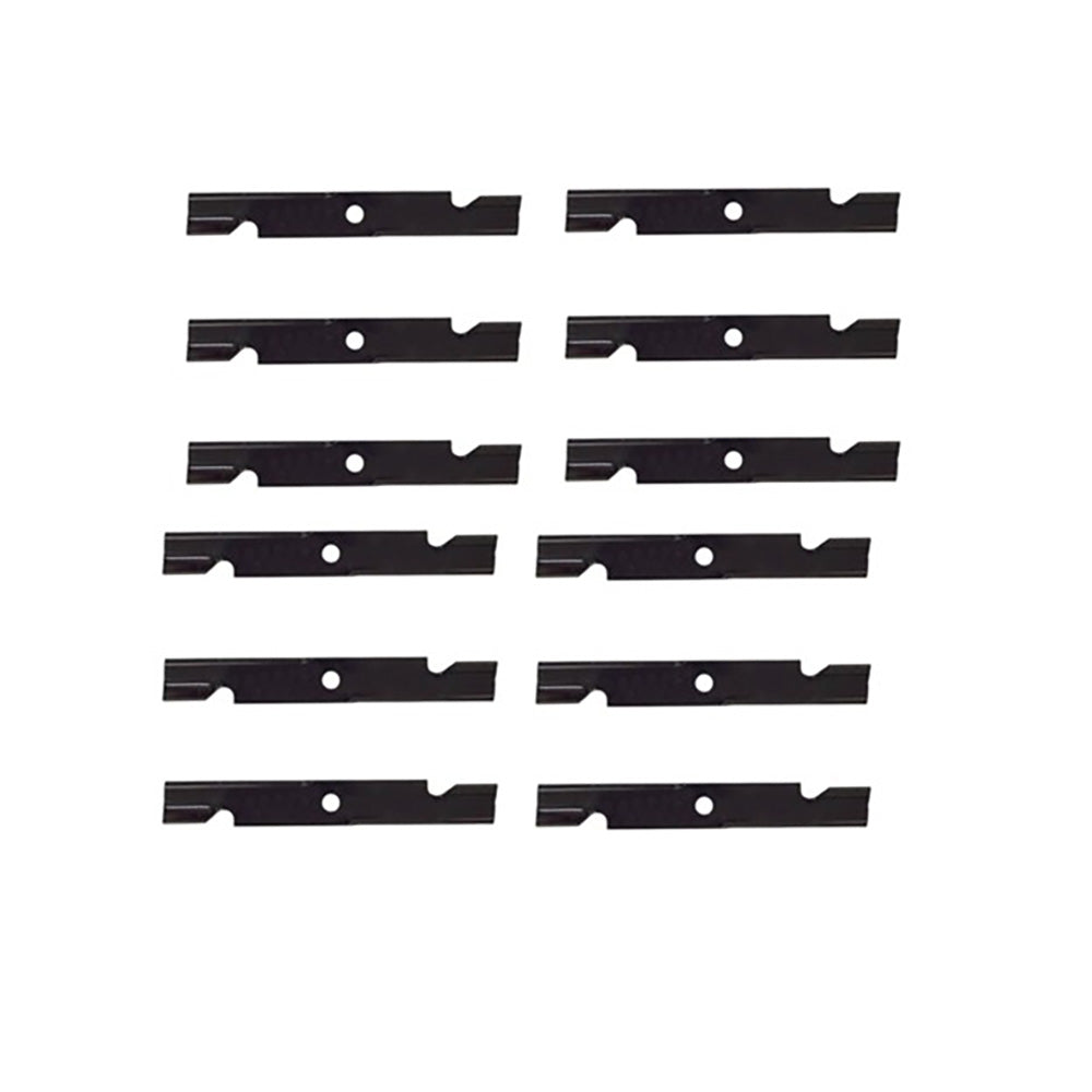 Qty 12: Notched Air-Lift Mower Blade
 Fits Exmark Replaces 103-6387
