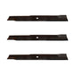 Three Low-Lift Blades 20-1/2" x 5/8" Fits Exmark Turf Ranger Turf Tracer Hydro