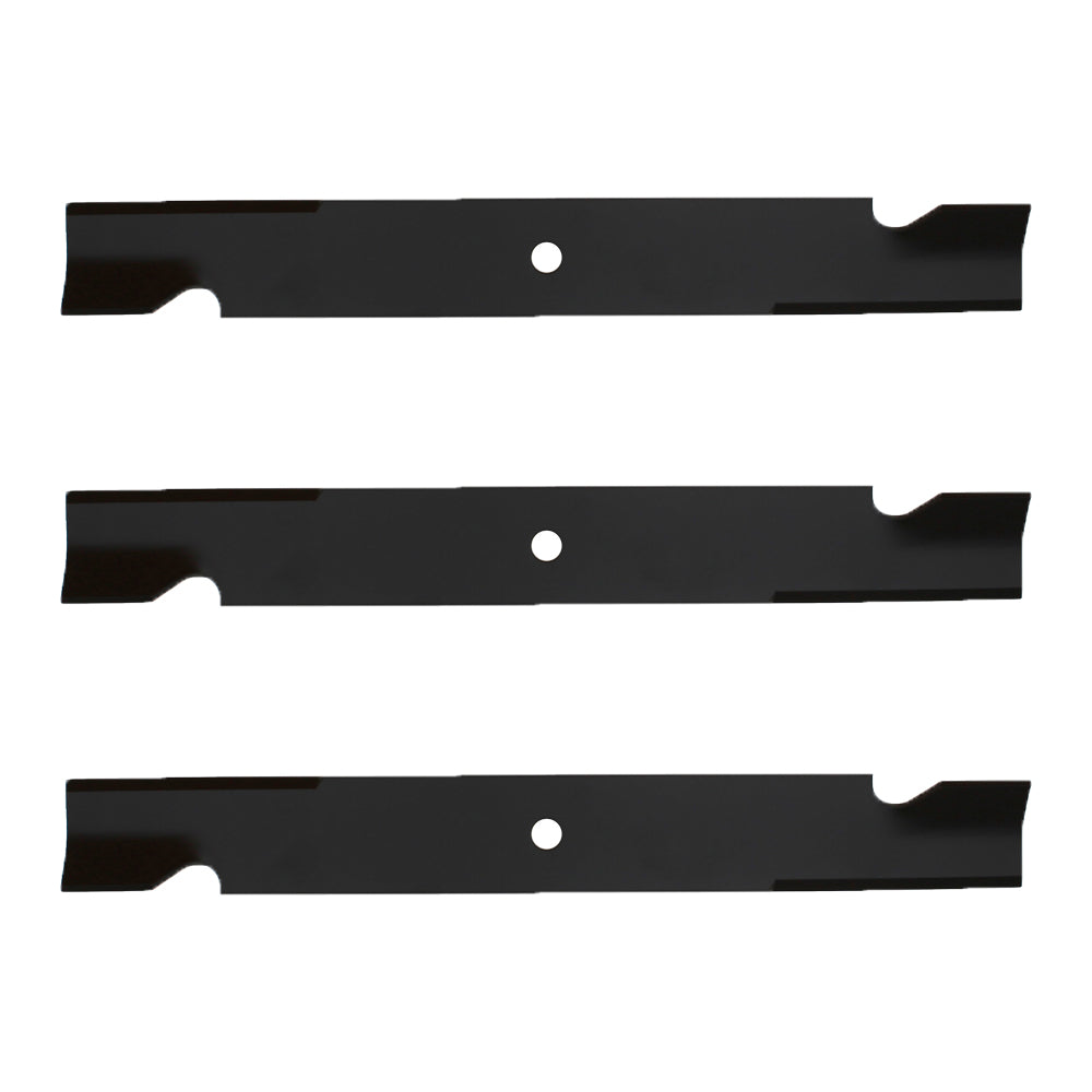 Qty 3: Notched High Lift Mower Blade Fits Bad Boy Replaces 038-2007-00